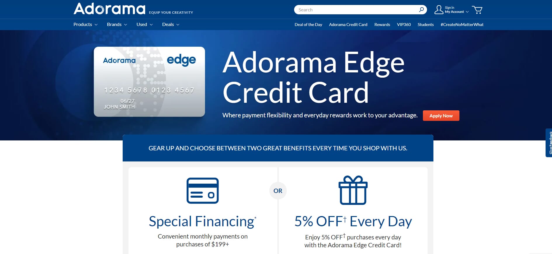 Adorama – Adorama Edge Credit Card