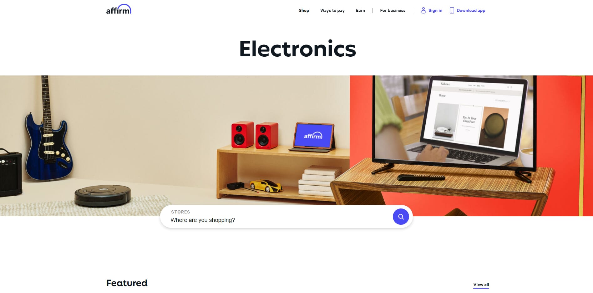 Affirm – Financing options for various electrical outlets
