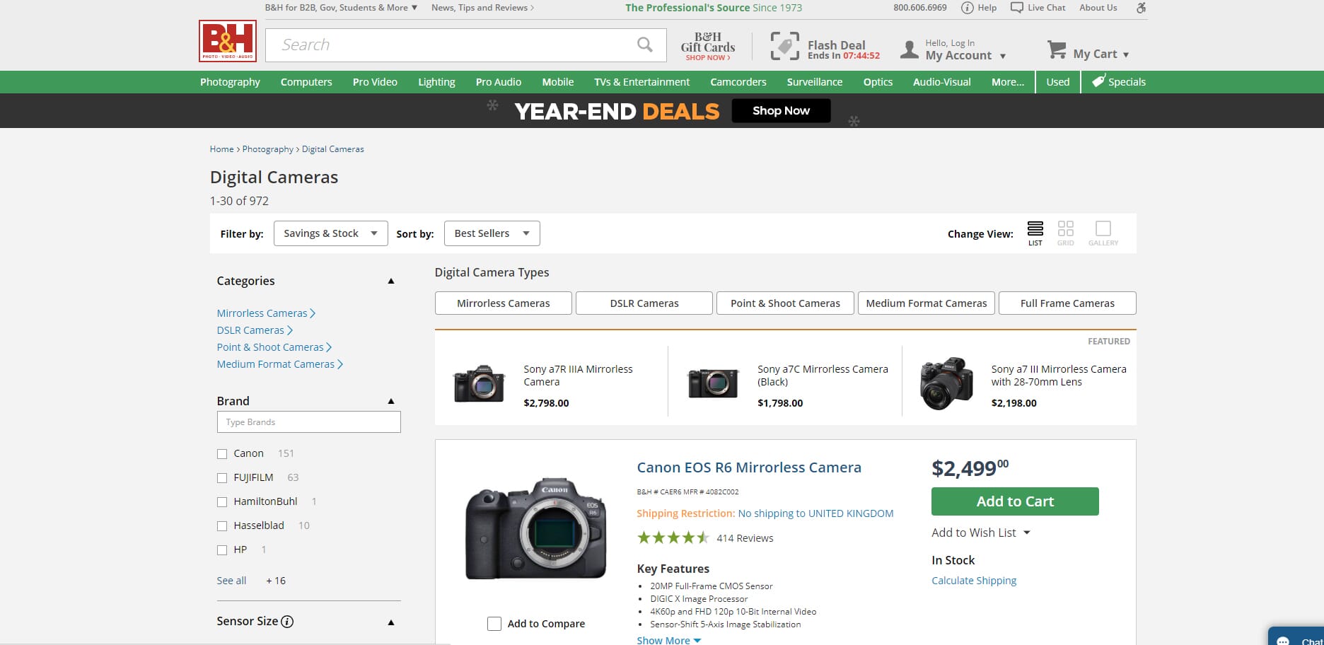 B&H Photo online store