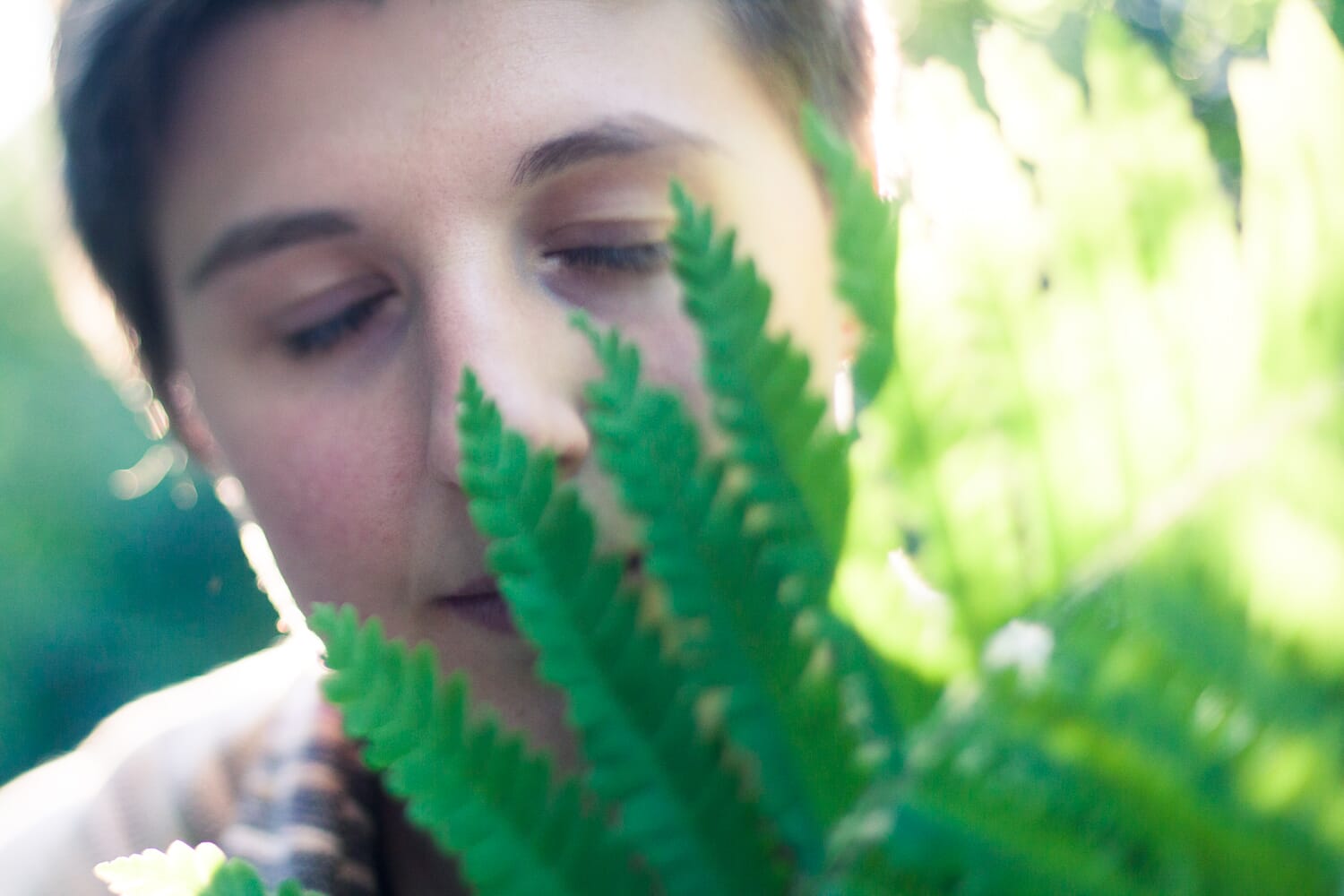portrait subject with bokeh