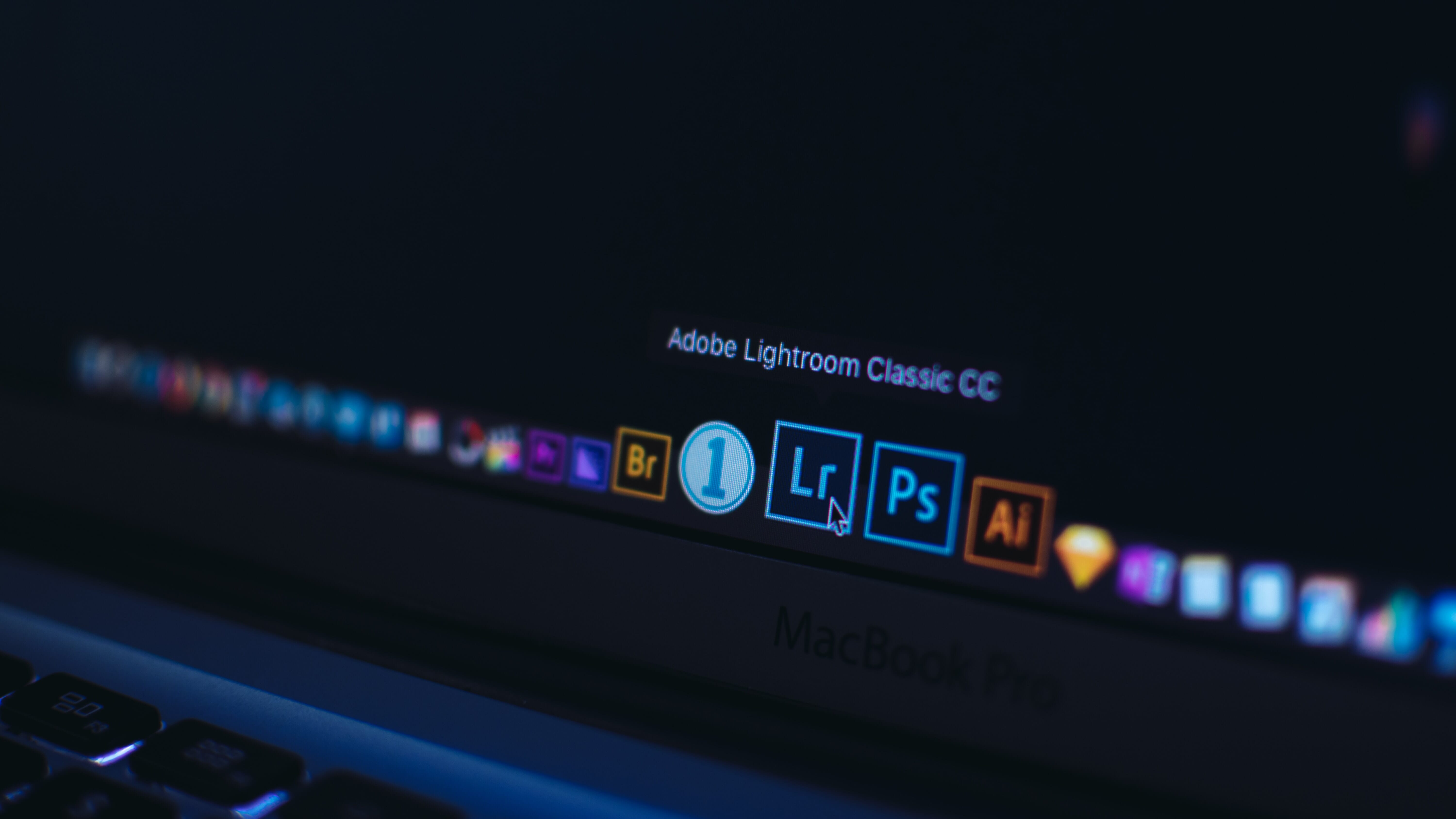 Adobe Lightroom icon on a computer