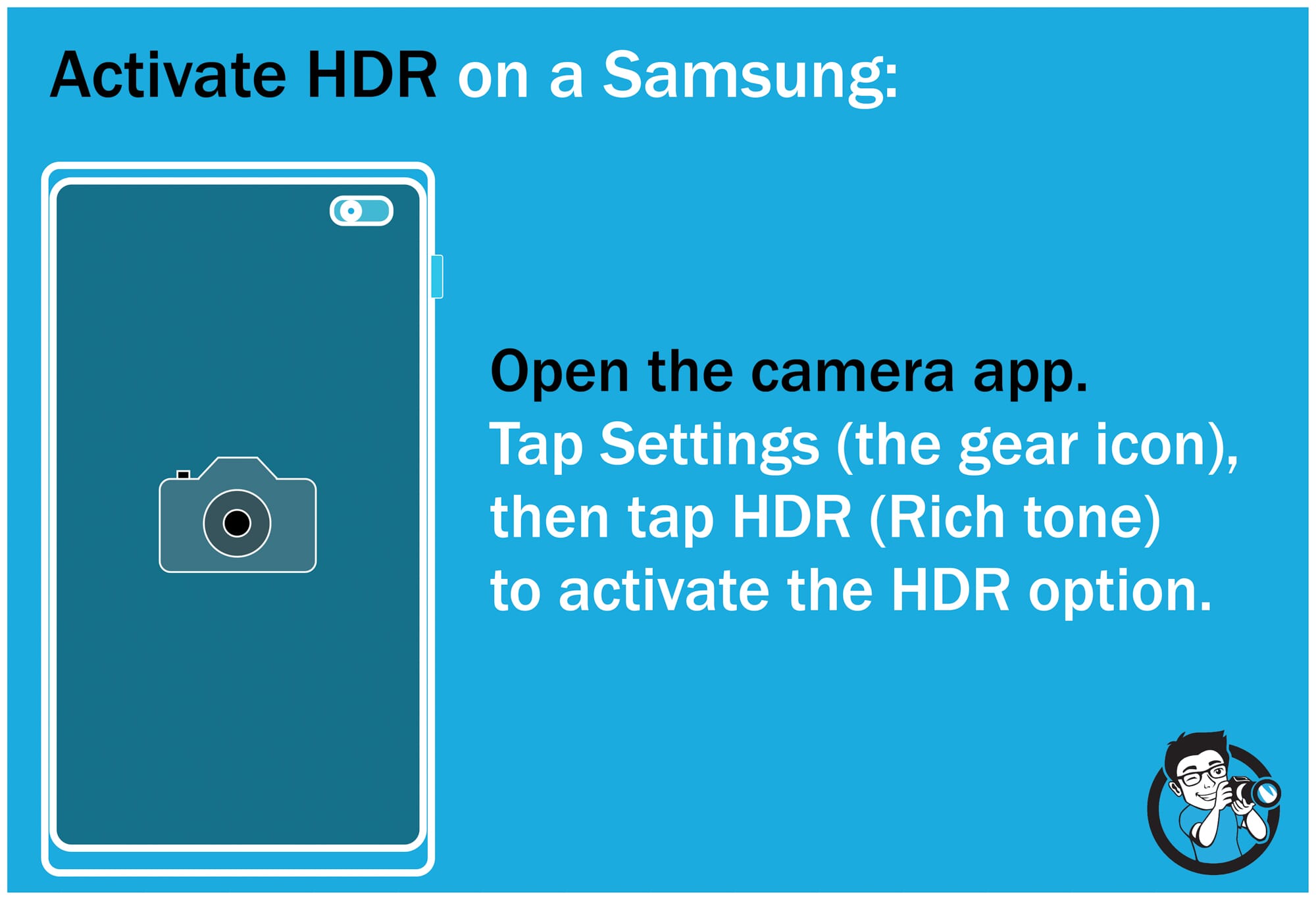 Activate HDR on a Samsung phone