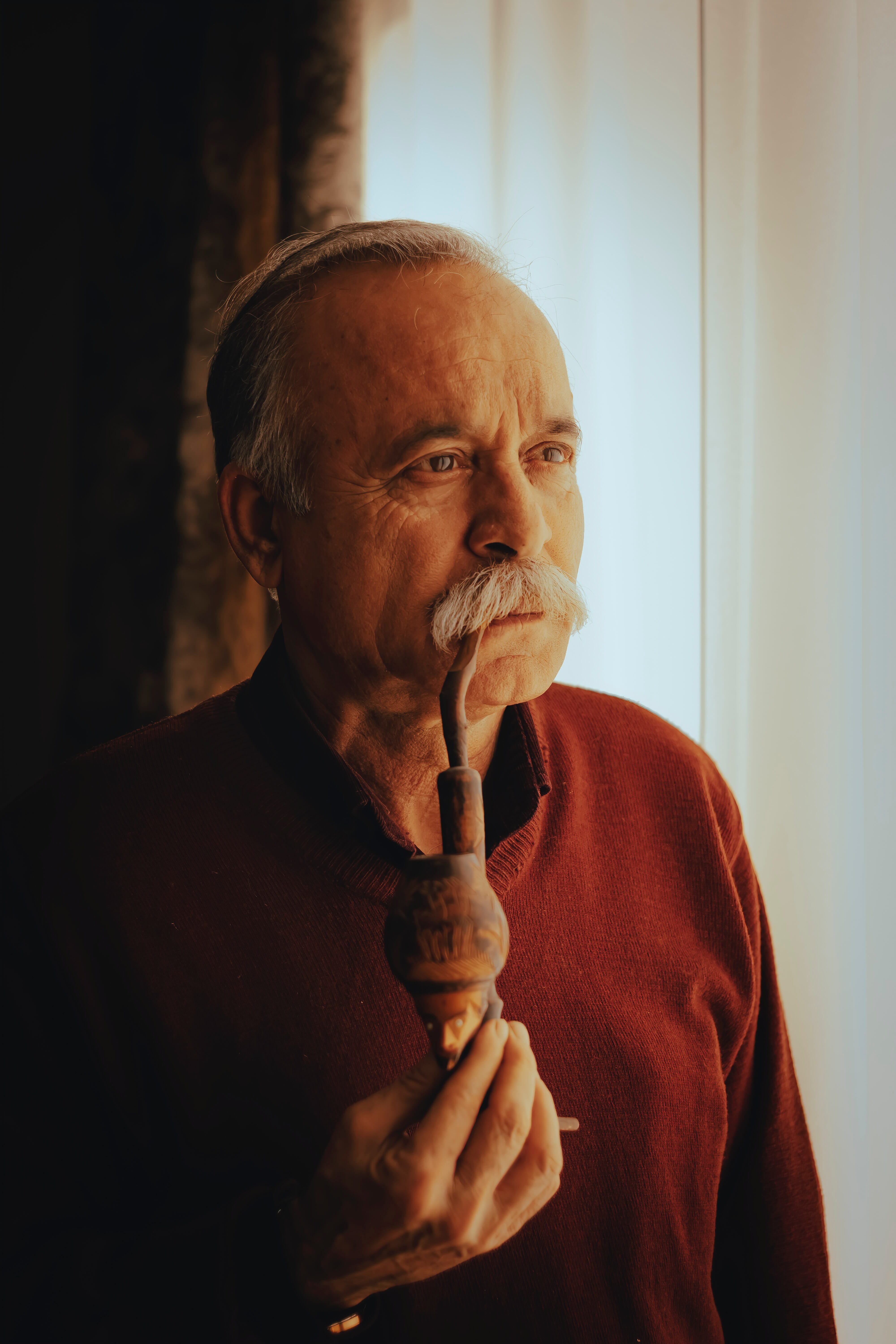 Man posing indoors