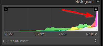 Clipping in a histogram