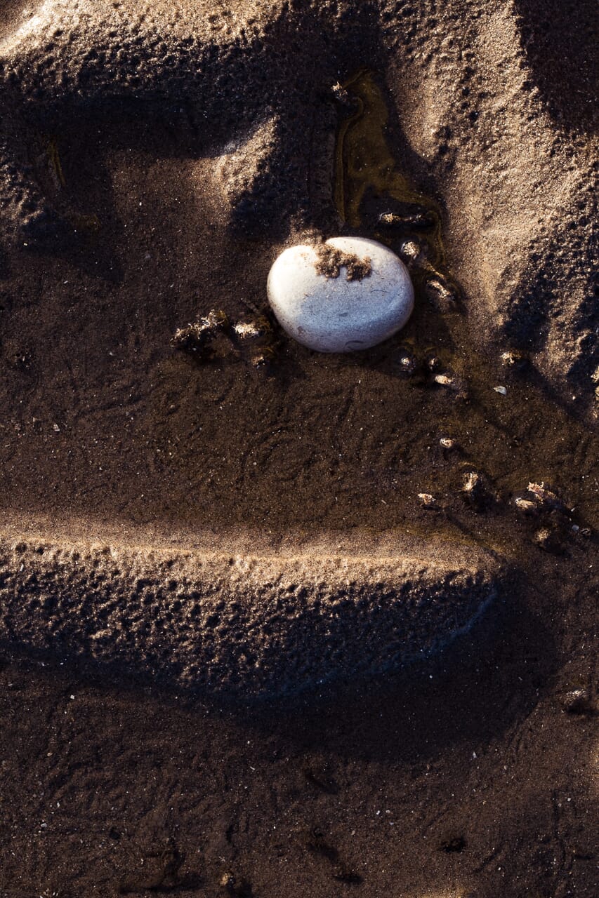 I chose this composition so that the rock would act as an anchor for the entire composition.