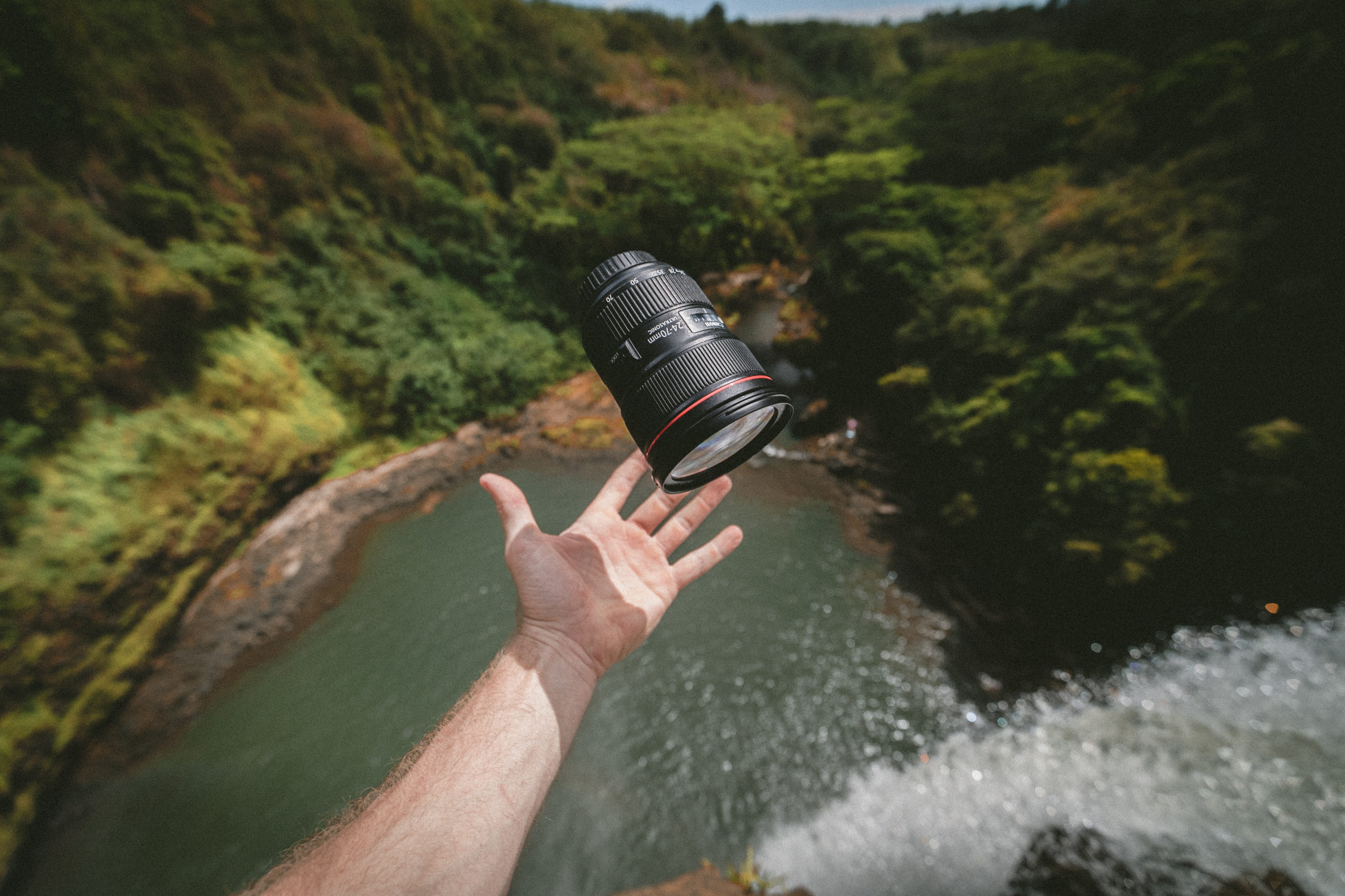 Posing isn't the only way to evoke a reaction from your audience. The angle of the lens, the surroundings, and the angle of view work together to create this anxiety-inducing shot.
