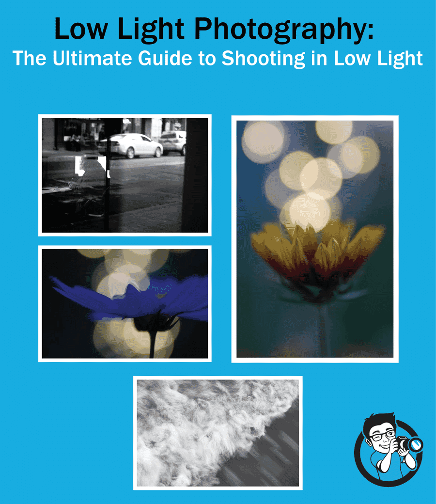 Low light photography mascot illustration