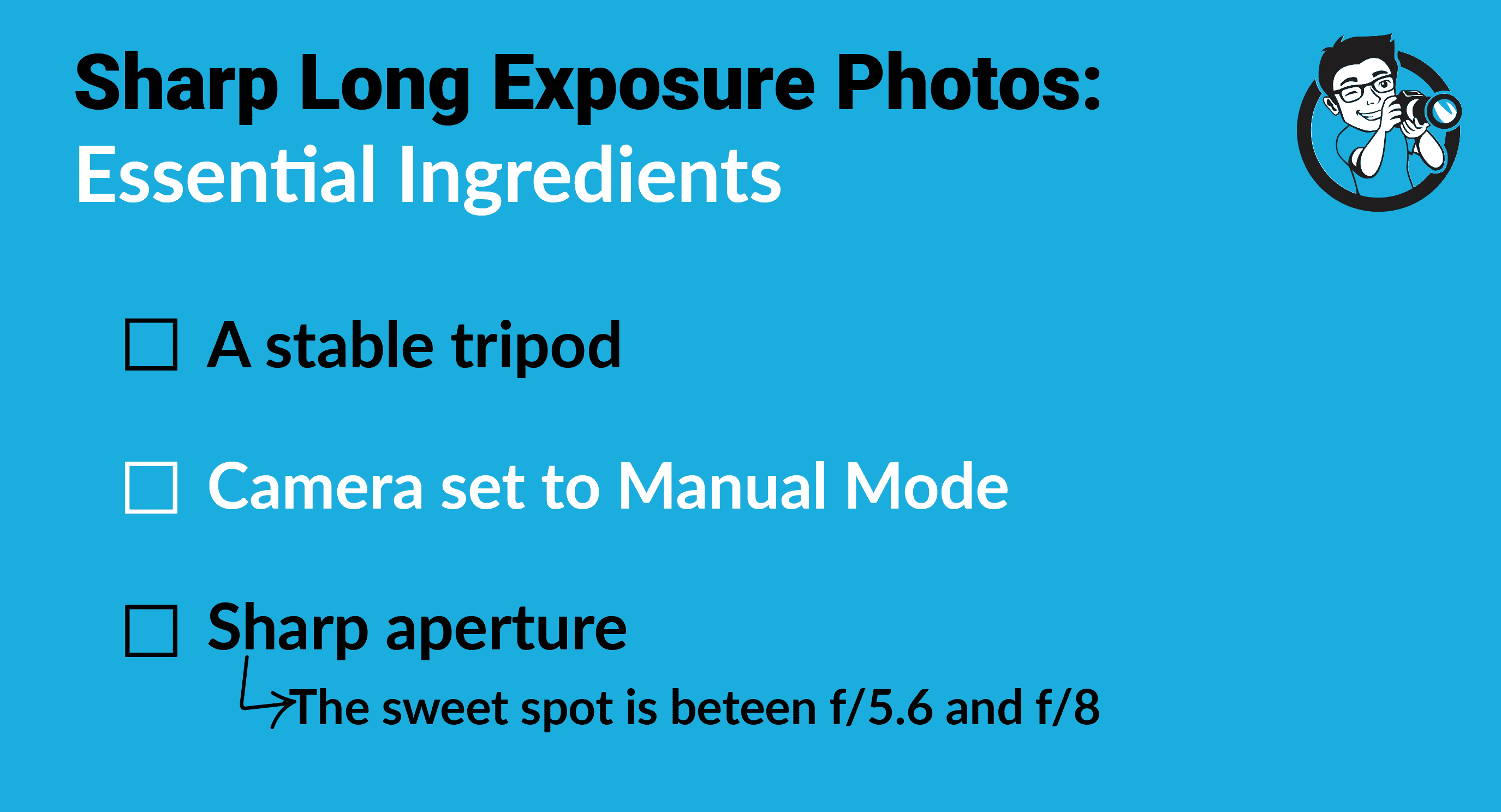checklist for sharp photos