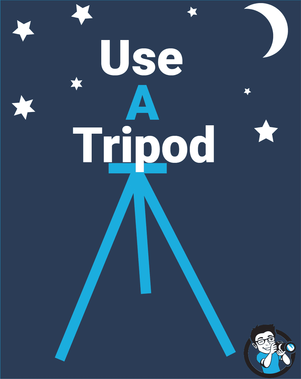 tripod at night