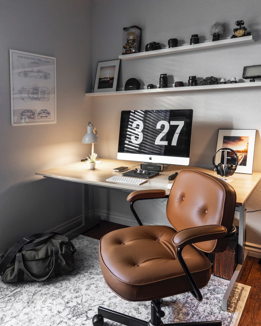 Opt for a comfortable, adjustable chair for your workspace.