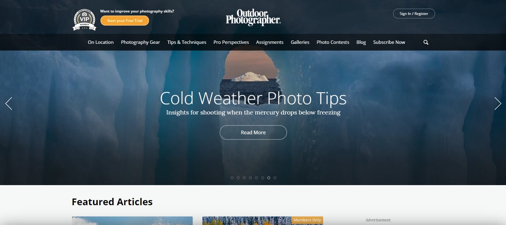 Outdoor Photographer provides tips on landscape photography etc.