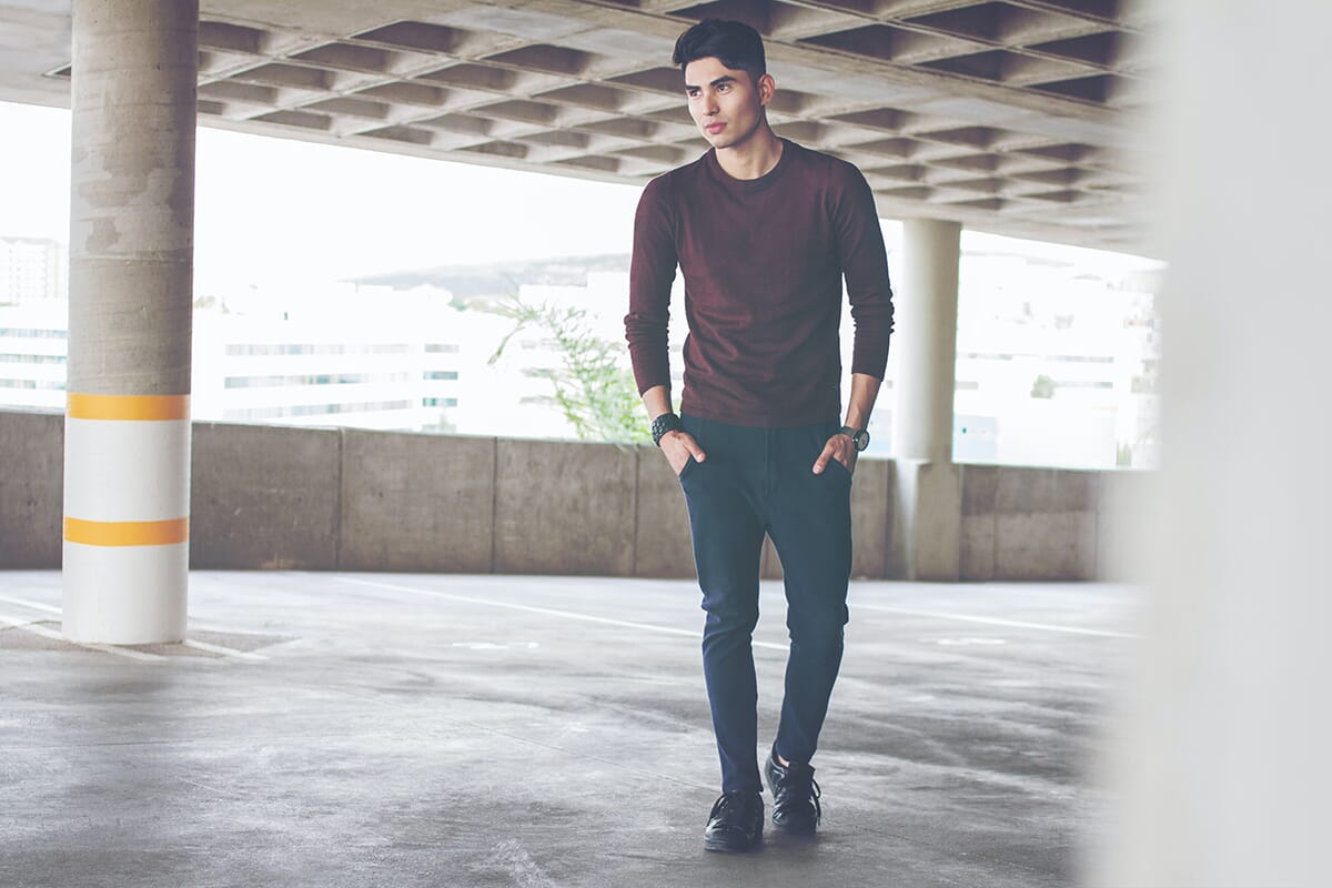 multi-story parking lot portrait