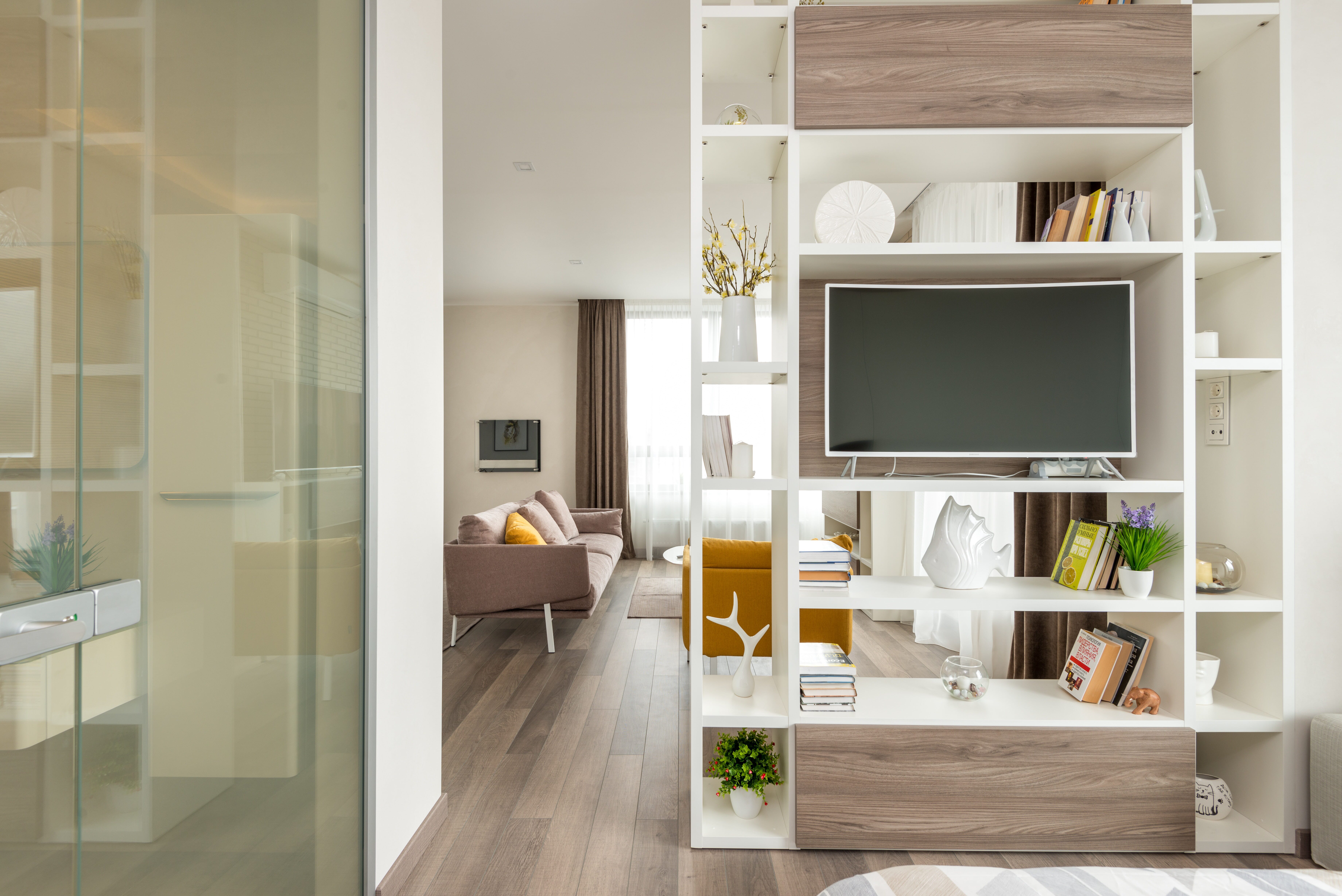 Staging and accessorizing a space makes a big difference in how a room appears on-camera.