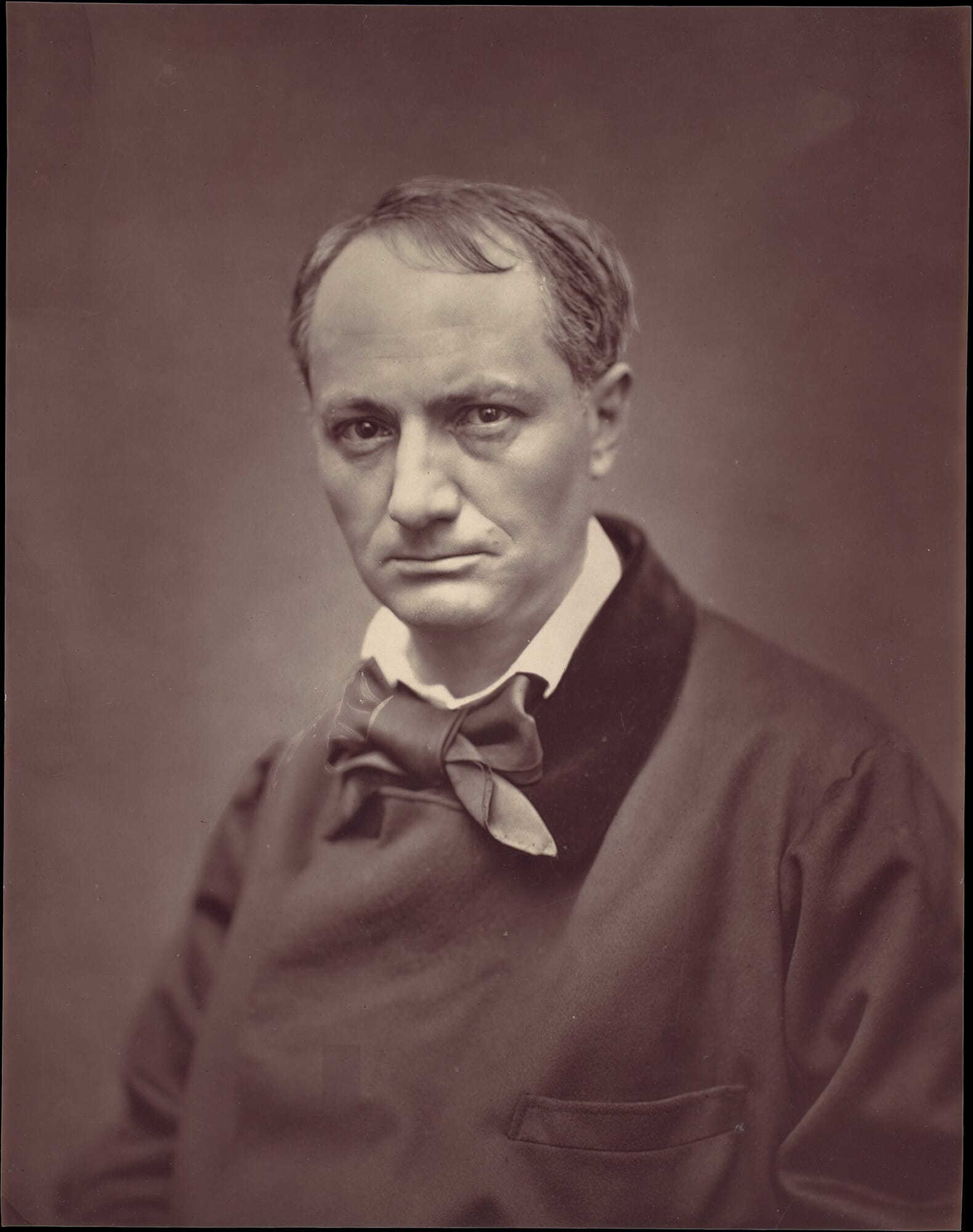 Although Charles Baudelaire agreed to pose for this portrait, he did not have the kindest things to say about early photographers