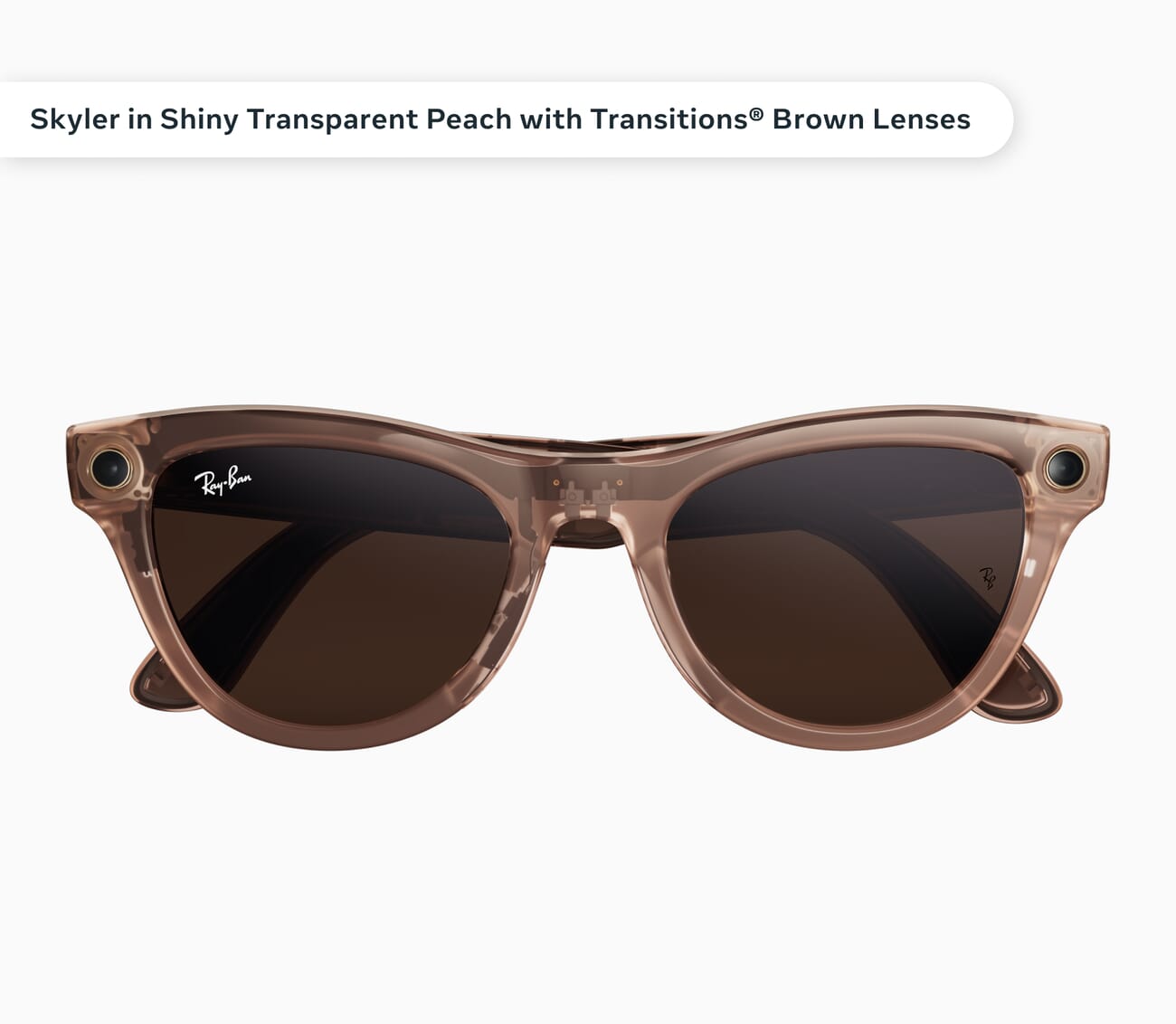 Ray-Ban Meta Blayzer smart glasses with built-in 12 MP ultrawide camera and LED indicator light