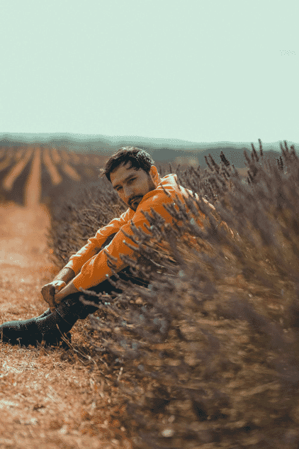 photoshoot on open field