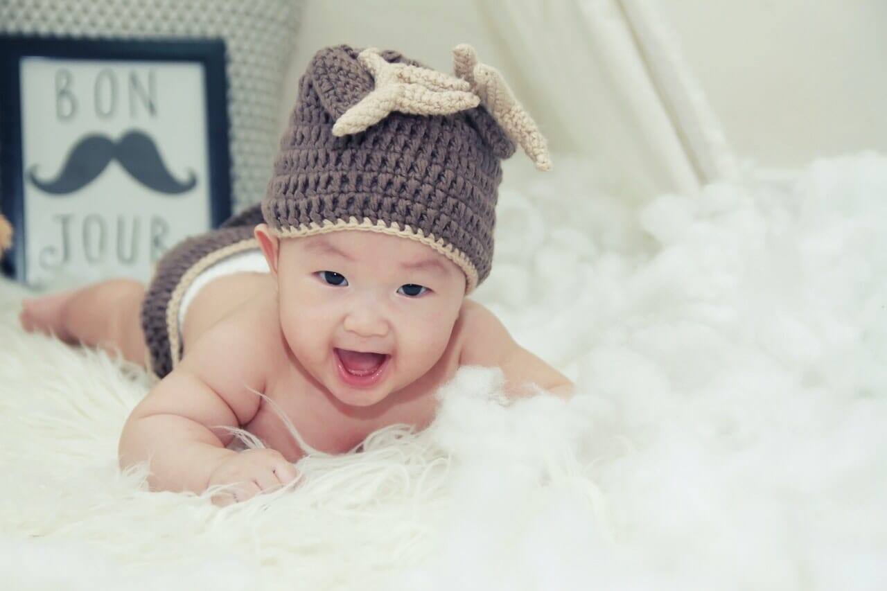 photo of a young baby
