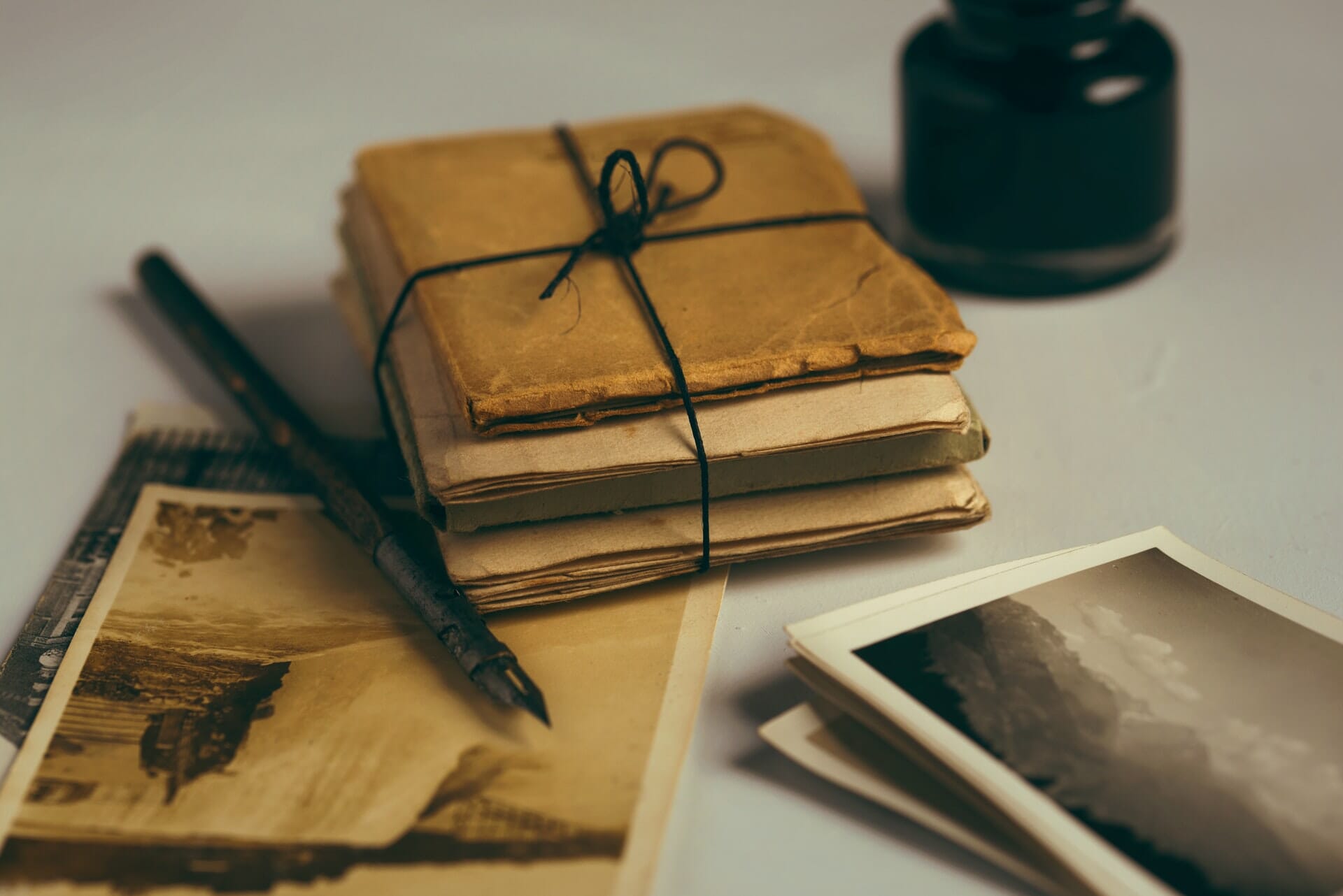Little bundles of old books and paper