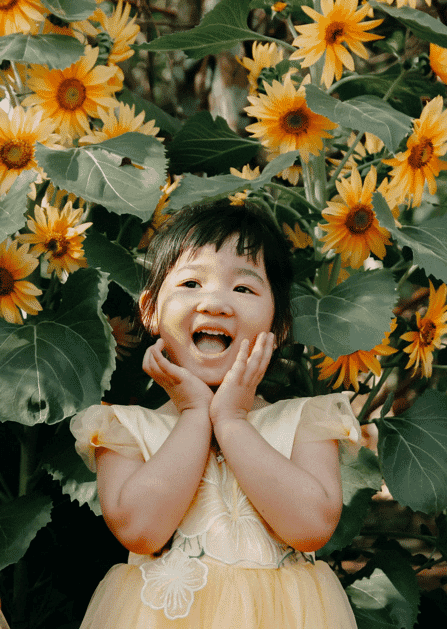 surrounding yourself with flowers