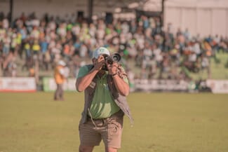 sports photographer on the field