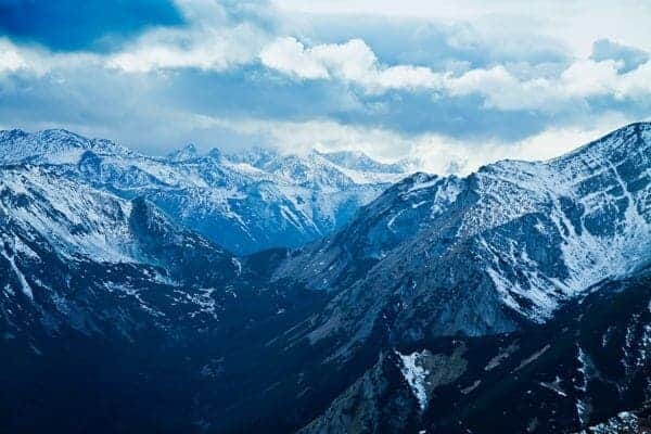 Mountain winter snowy landscape