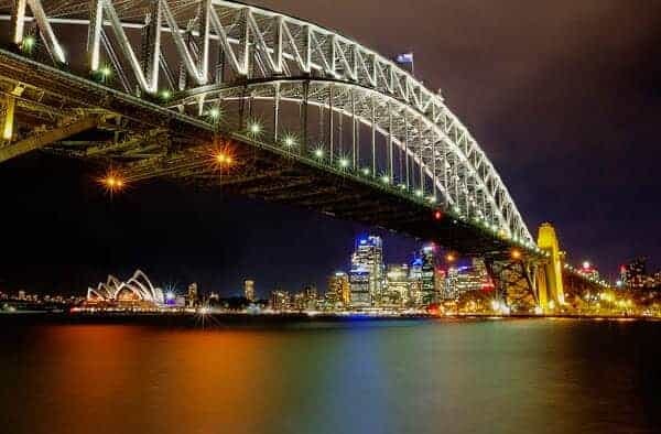 Sydney Harbour Bridge and Opera House by Rex Boggs