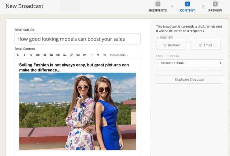 If some of your contacts clicks on a specific offer in a Fashion Photography mail they become "prospects".