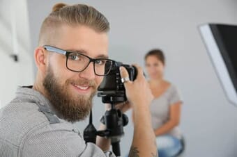 photographer in a photography studio