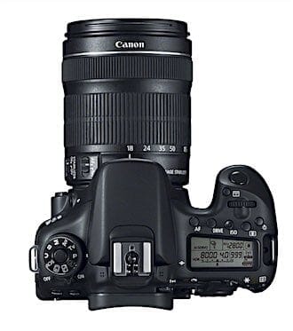 Canon EOS 70D Top View