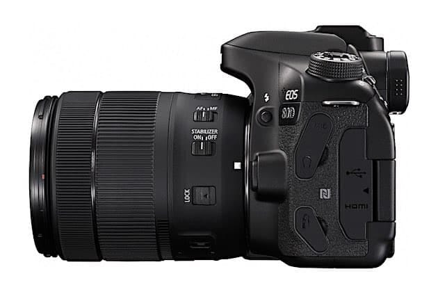 Canon EOS 80D side view