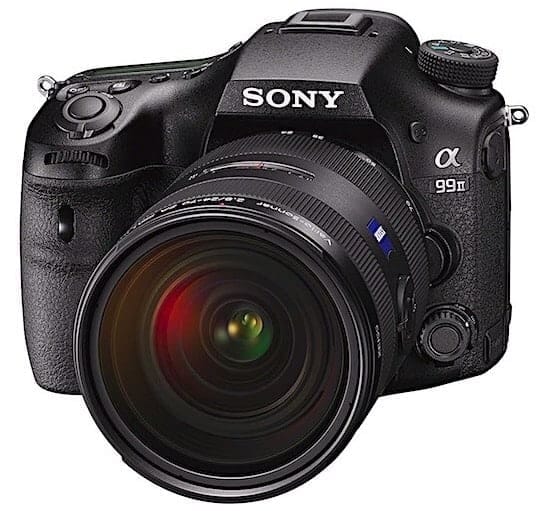 Sony a99 II Front View: Shooting 12 FPS