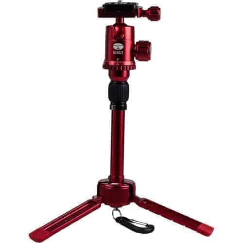 Sirui 3T-35R 1-Section Aluminum Table Top Tripod, 8.8lbs Capacity, 13" Maximum Height, Red