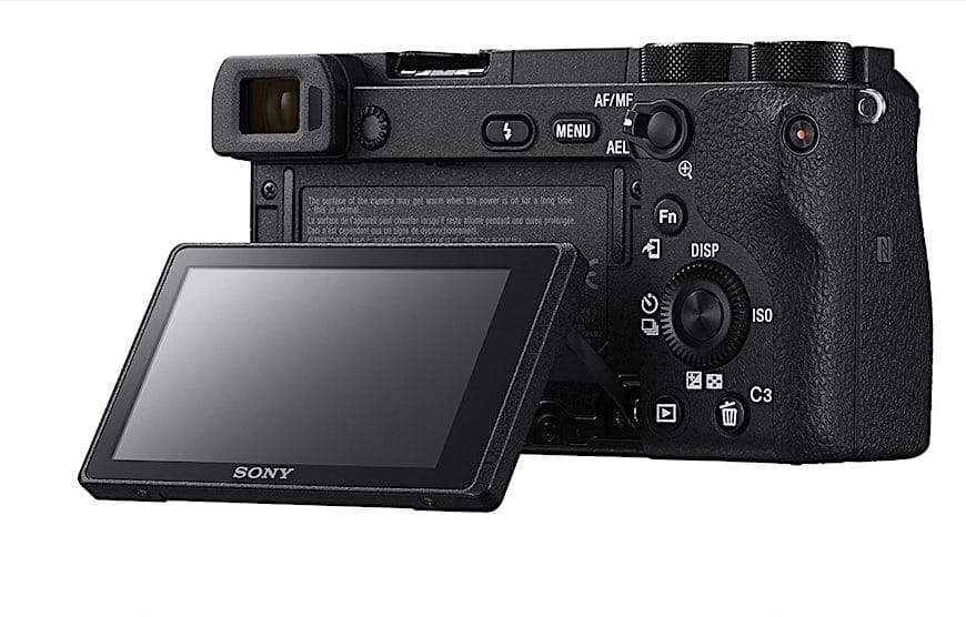 sony a6500 view of back and lcd