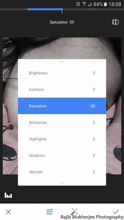 Snapseed interface