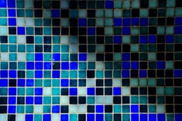 Tiles looking like digital pixels.