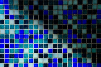 Tiles looking like digital pixels.