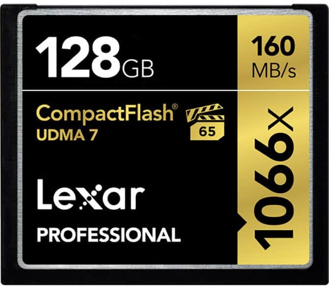 Compact Flash Card Compact Flash Card: 128 GB Lexa Professional