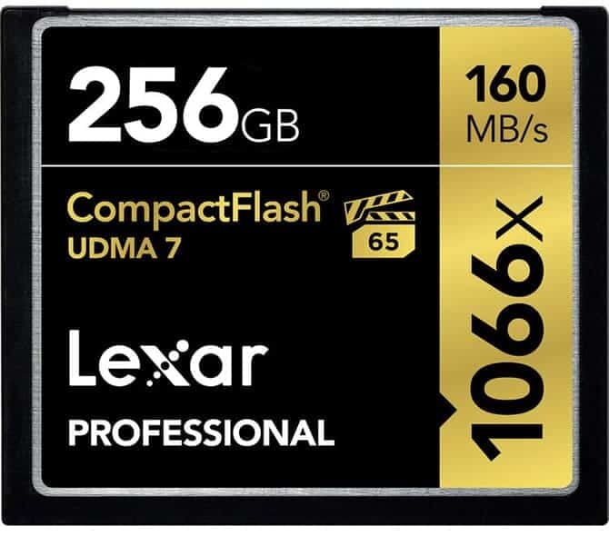 Compact Flash Card Compact Flash Card (Lexar Professional 256GB 1066x 160 MB/s=