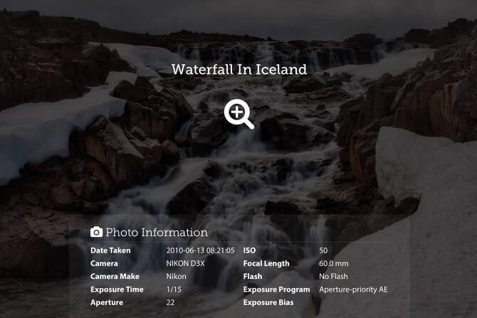 Photo metadata