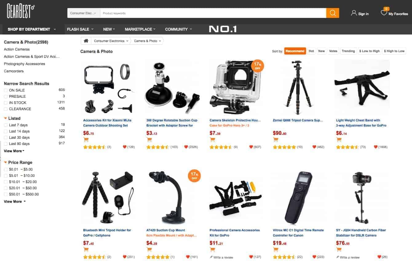 GearBest.com Photo Gear Deals