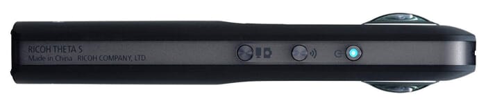 Ricoh Theta S Spherical VR Digital Camera Side View