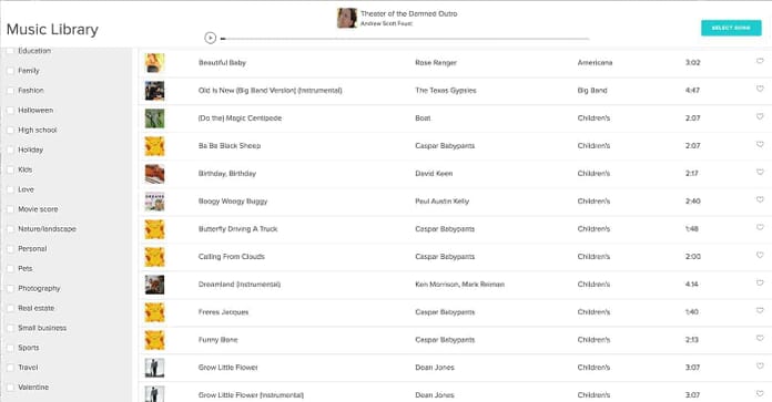 slideshow with music