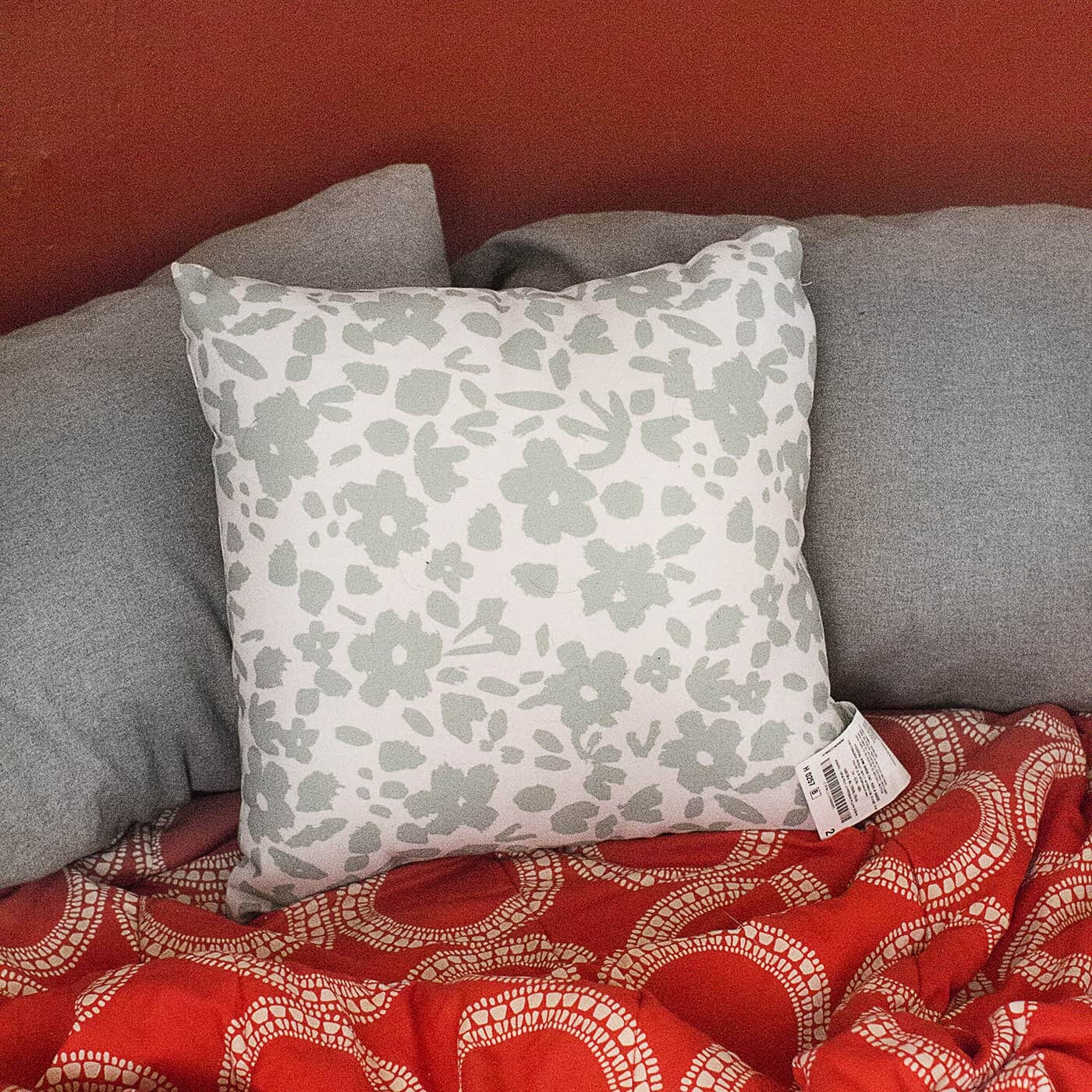 Patterned throw pillows