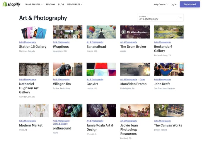 Learn how businesses use Shopify to sell Art & Photography products online.