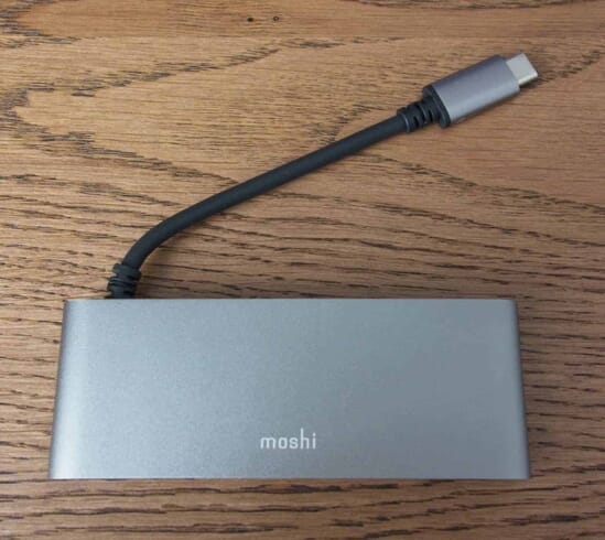 Sleek design: the Moshi USB-C Multimedia Adapter