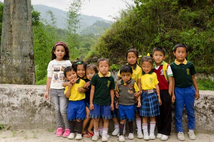 sikkim, children, people