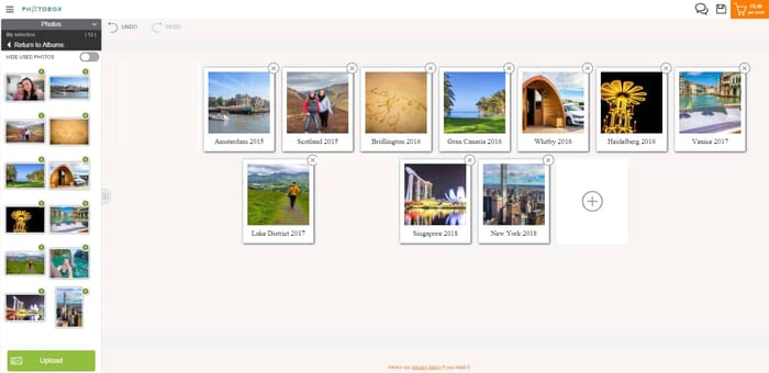 Photobox Valentines Gifts review - Adding text
