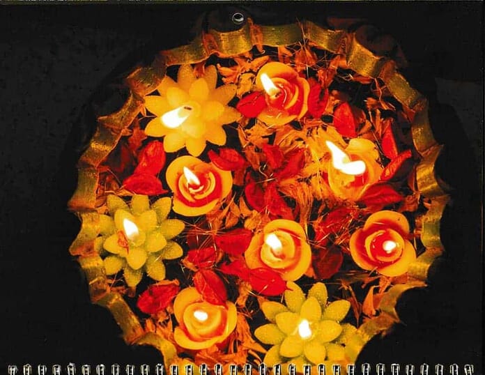 Scan copy of a Mixbook photo calendar page (part of the Mixbook calendar review by Rajib Mukherjee)
