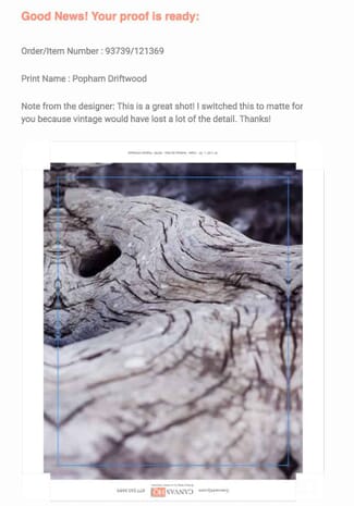 online proof canvas photo print