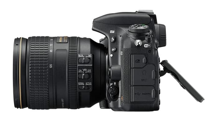 Nikon D750 tilted rear LCD